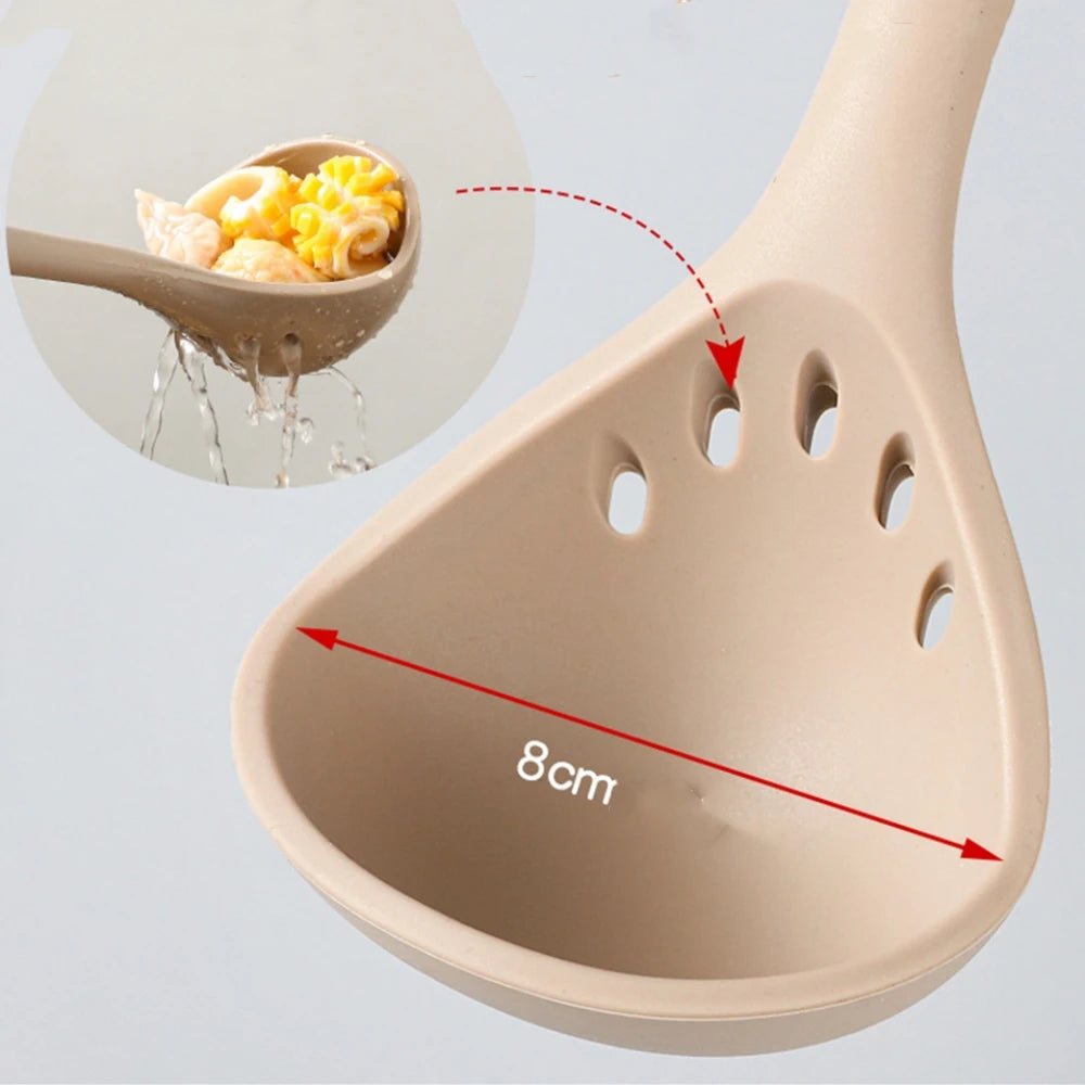 Silicone Cooking Utensils with Wooden Handle – Heat Resistant Non-Stick Kitchen Tools