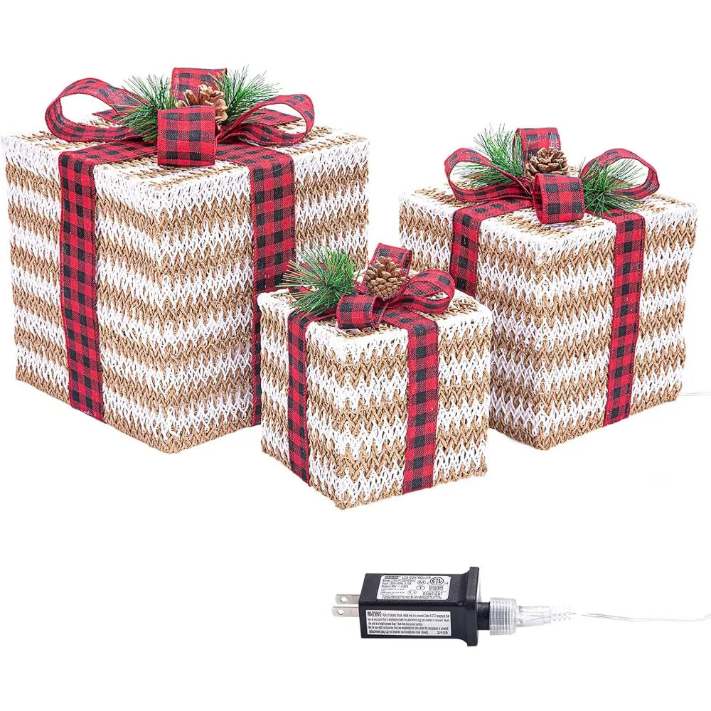 CHRISTMAS LIGHTS GIFT BOXES  SET Style and Sanctuary