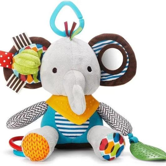 Montessori Baby Plush Animal Stroller Toys – Soft Hanging Rattle Dolls for Newborns & Toddlers