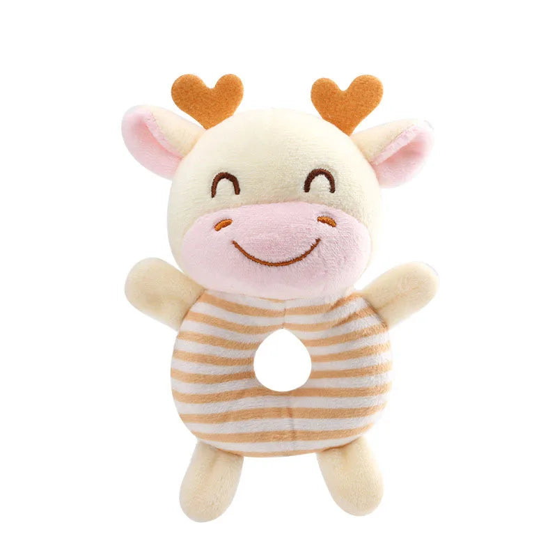 Soft Plush Animal Baby Rattle – Handheld Ring Toy for Newborns & Infants (0-24 Months)