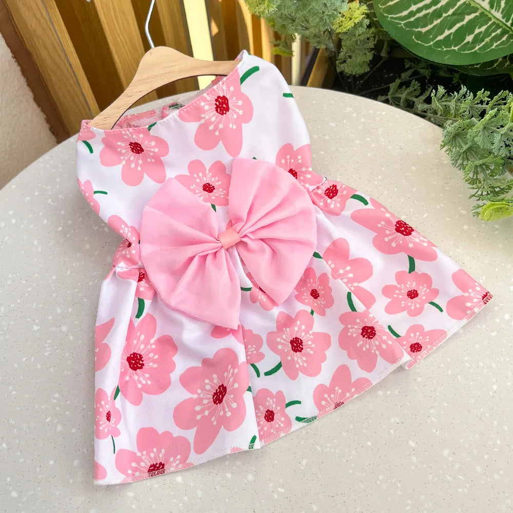 Cute Summer Dog Dress – Lightweight Flower Princess Skirt for Small Dogs & Cats