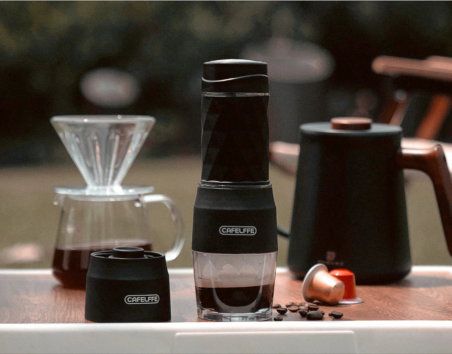 Portable Hand-Press Espresso Maker | Enjoy Hot & Cold Brew on the Move.