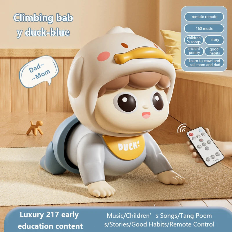 Electric Crawling Baby Toy with Sound – Moving Educational Doll for Toddlers 0-12 Months | Learning to Crawl Gift