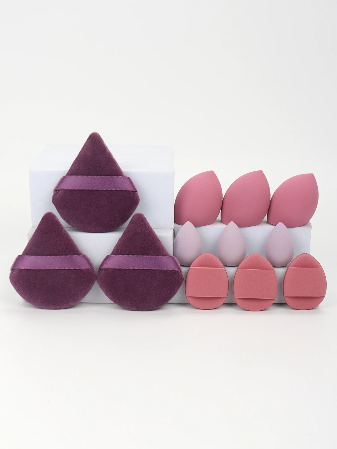 Velvé Beauty 12-Piece Makeup Sponge Set – Ultra-Soft Blenders, Powder Puffs & Cushion Applicators