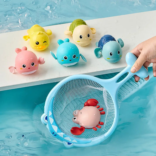 Baby Bath Wind-Up Swimming Toys – Clockwork Animal Water Play for Toddlers & Kids