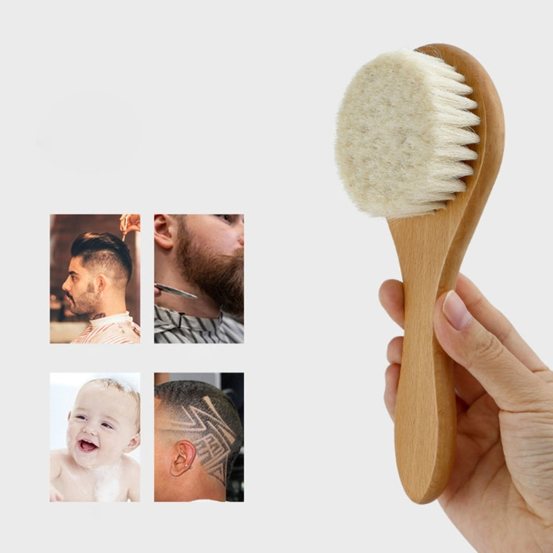 Baby Hair Brush – Natural Soft Bristle Cradle Cap Brush with Wooden Handle