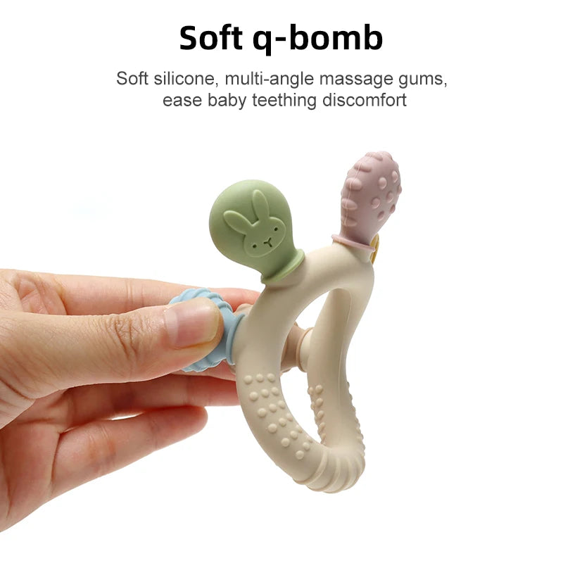 BPA-Free Baby Teething Toy – Food Grade Silicone Sensory Chew Toy for Infants