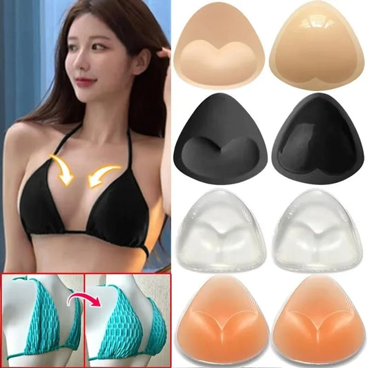 2PCS Silicone Push Up Bra Inserts – Breast Pads & Nipple Covers for Swimsuit & Bikini