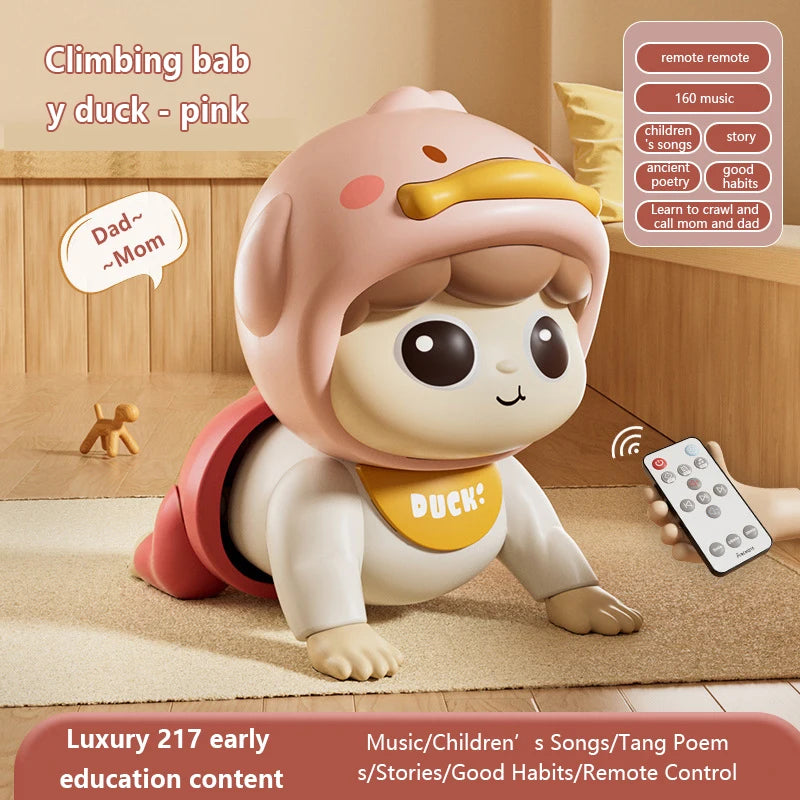 Electric Crawling Baby Toy with Sound – Moving Educational Doll for Toddlers 0-12 Months | Learning to Crawl Gift