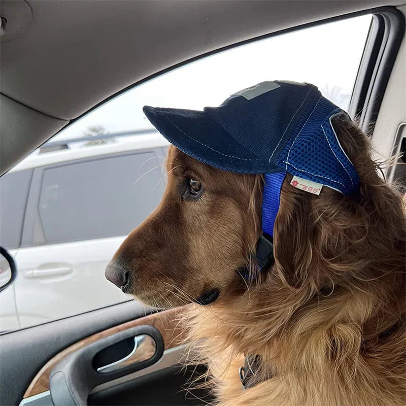 Adjustable Dog Baseball Cap – Pet Sun Hat with Ear Holes for Small, Medium & Large Dogs and Cats