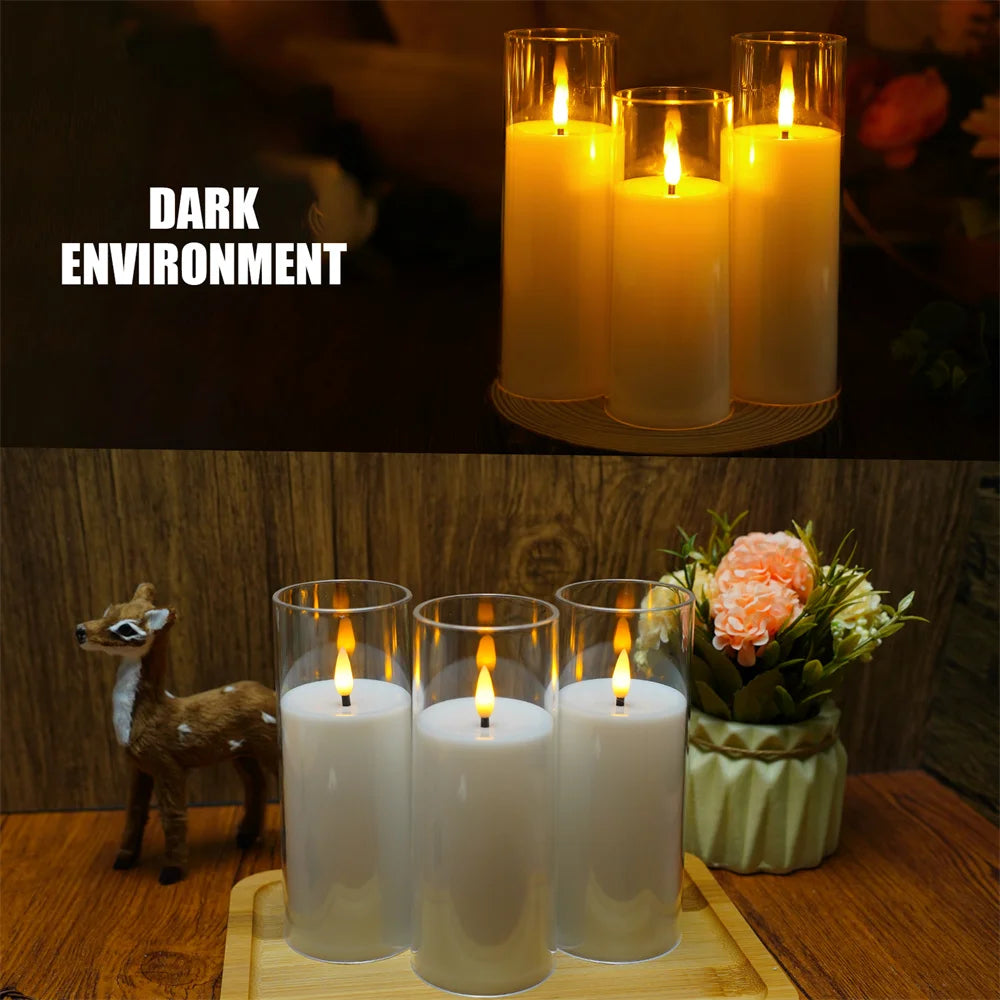 LED Flameless Flickering Tealight Candles (Set of 1/3/9)