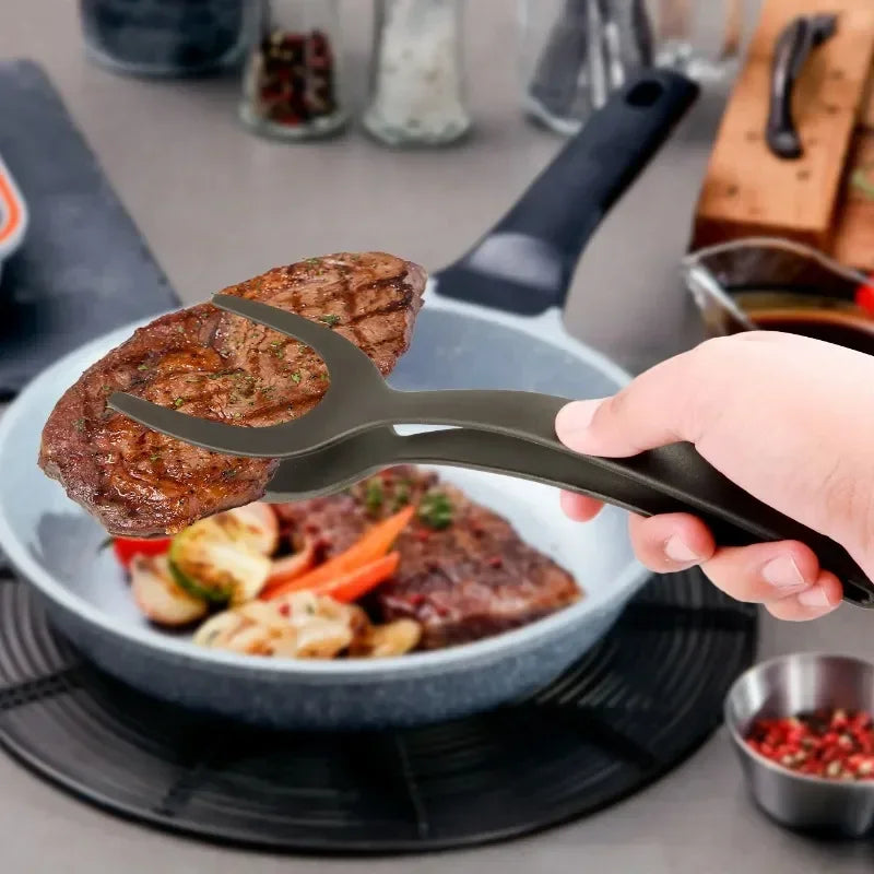 2-in-1 Spatula Tongs – Flip Tongs for Eggs, Pancakes, Steak & Kitchen Cooking
