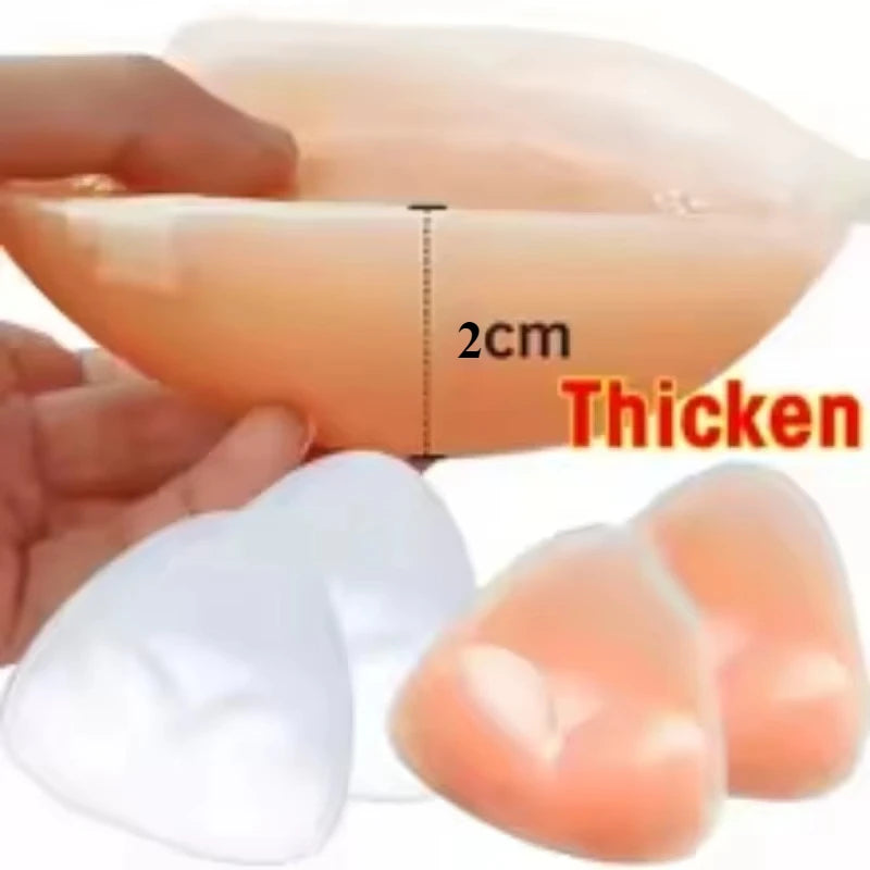 2PCS Silicone Push Up Bra Inserts – Breast Pads & Nipple Covers for Swimsuit & Bikini