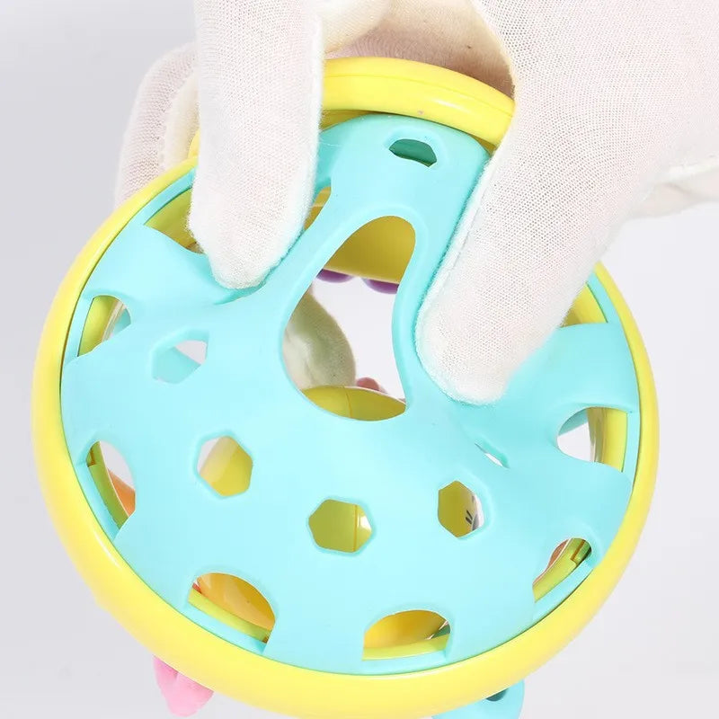 Baby Soft Silicone Teething Rattle Ball – Sensory Grasping Toy for Newborns & Toddlers
