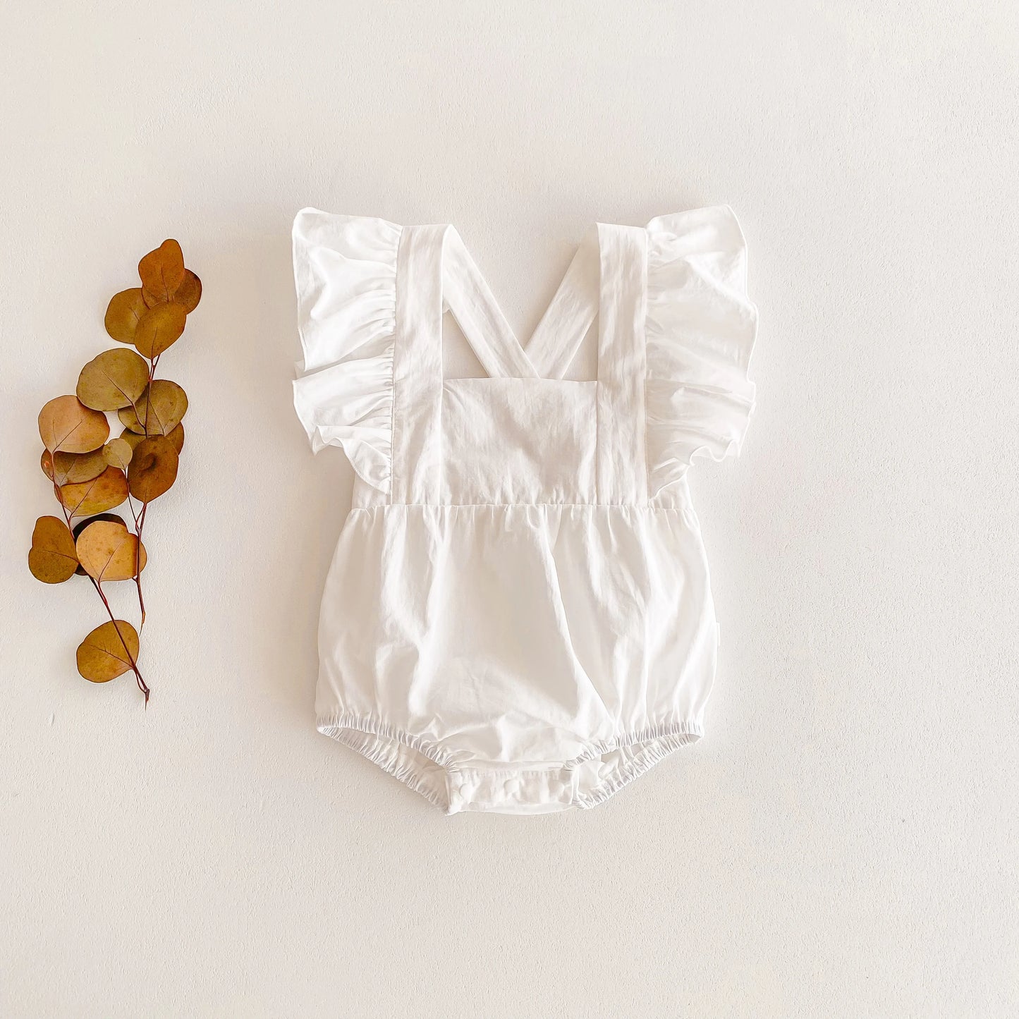 Baby Girl Romper – Solid Cotton Sleeveless Jumpsuit for Summer (0–24 Months)
