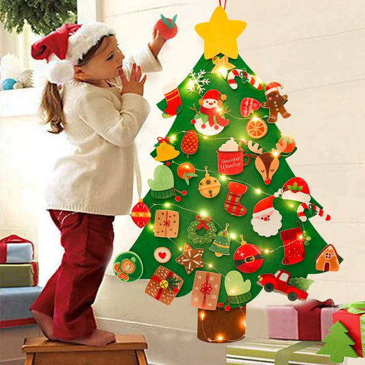 Felt Christmas Tree for Kids – DIY Wall Decoration with Ornaments 2026