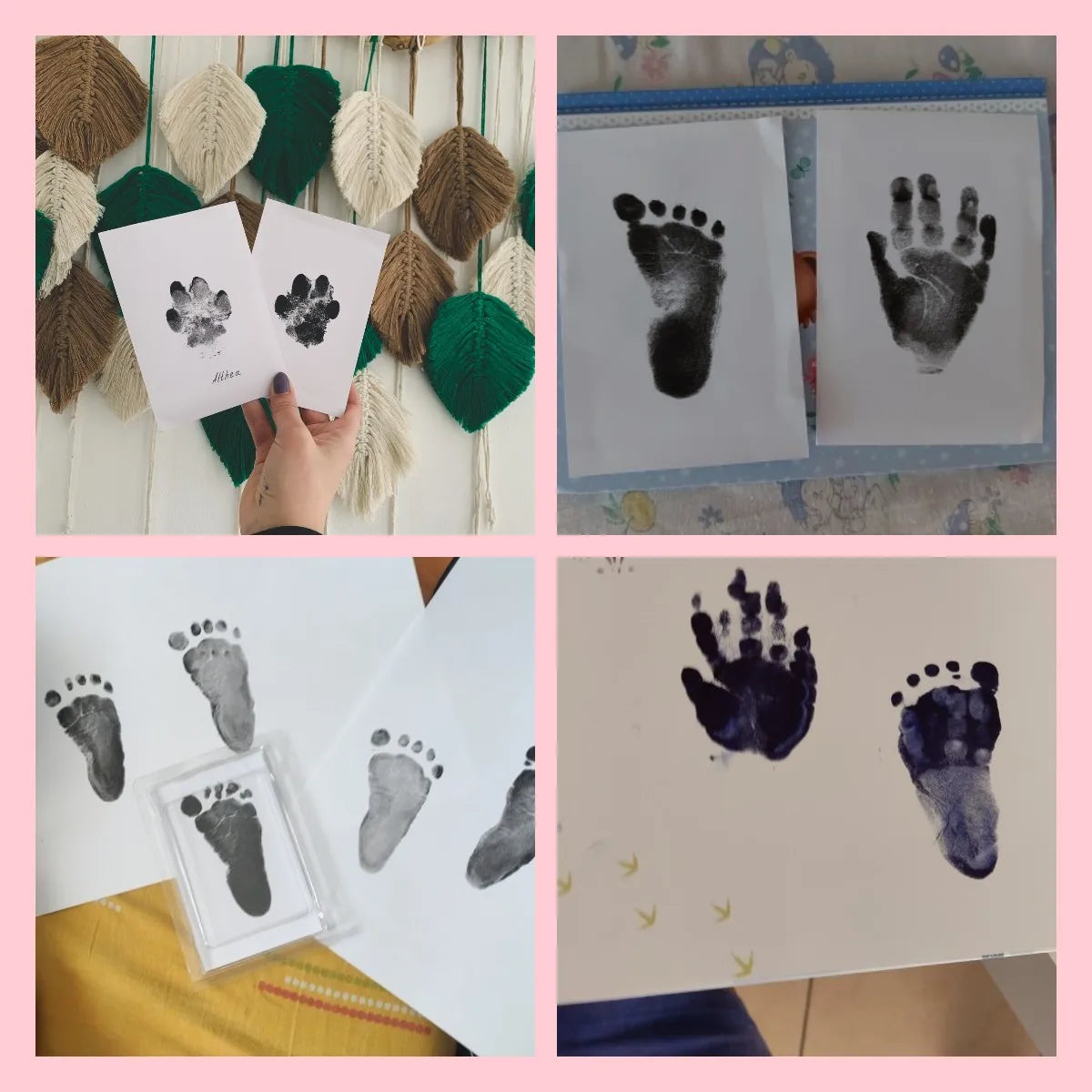 Baby Handprint & Footprint Ink Pad Kit – Non-Toxic Newborn Keepsake for Baby Gifts & Souvenirs