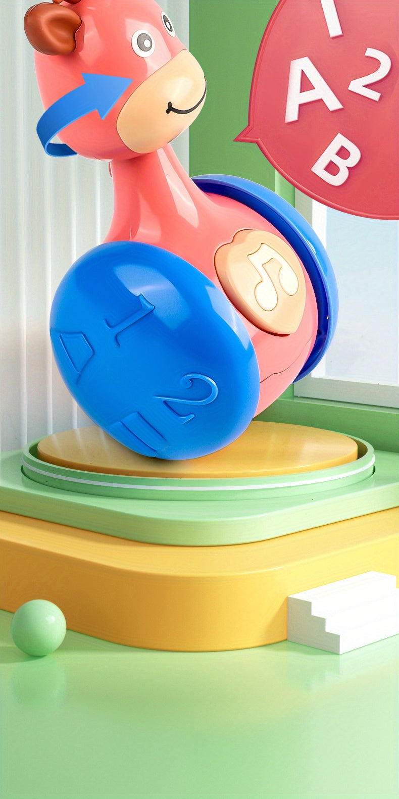 Roly Poly Tumbler Toy for Babies 6-12 Months – Wobbler Climbing & Sensory Learning Toy