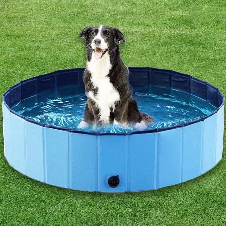Foldable Dog Bath Pool – Collapsible Pet Swimming & Wading Tub for Small to Large Dogs & Cats