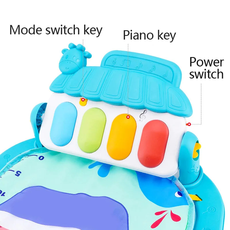 Baby Play Gym with Piano – Musical Activity Mat for Newborns & Toddlers (0–36 Months)