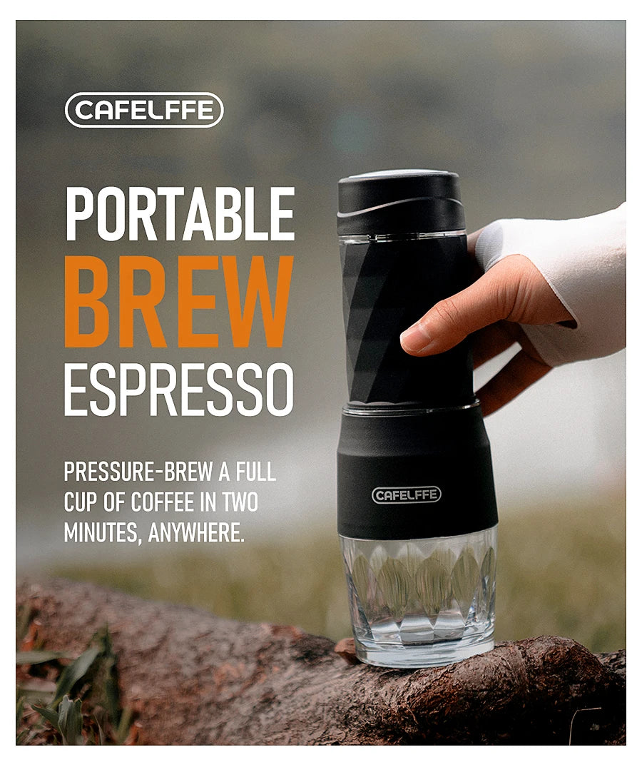 Portable Hand-Press Espresso Maker | Enjoy Hot & Cold Brew on the Move.