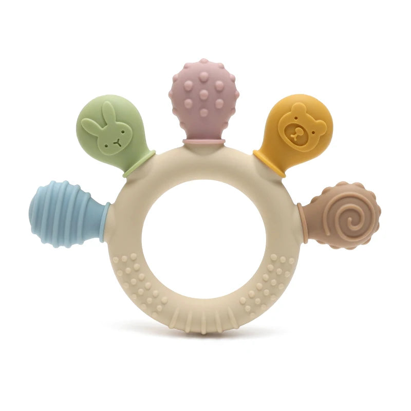 BPA-Free Baby Teething Toy – Food Grade Silicone Sensory Chew Toy for Infants