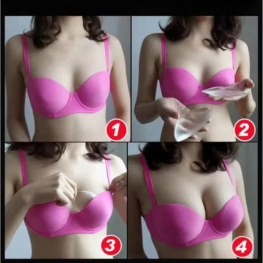 2PCS Silicone Push Up Bra Inserts – Breast Pads & Nipple Covers for Swimsuit & Bikini