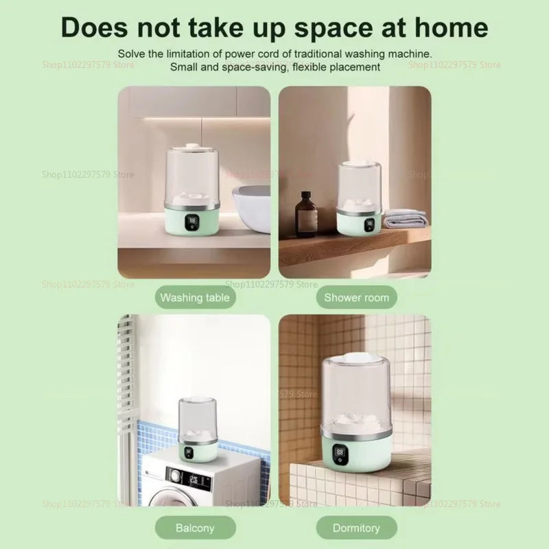 Portable Mini Washing Machine – Compact Laundry Washer for Travel, Dorms & Apartments
