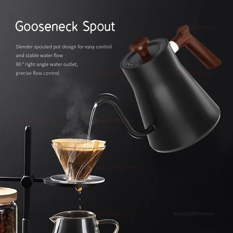 Electric Gooseneck Kettle 900ML – Temperature Control Pour Over Coffee & Tea Kettle