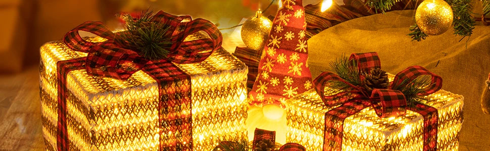 CHRISTMAS LIGHTS GIFT BOXES  SET Style and Sanctuary