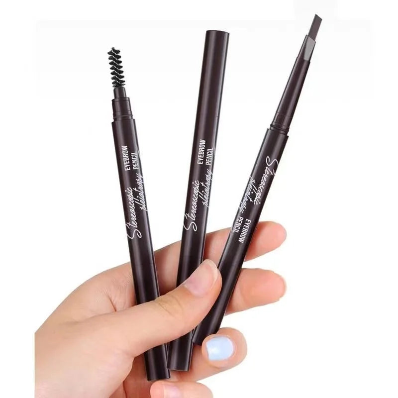 2-in-1 Waterproof Eyebrow Pencil & Brush – Long-Lasting, Smudge-Proof, & Natural Finish