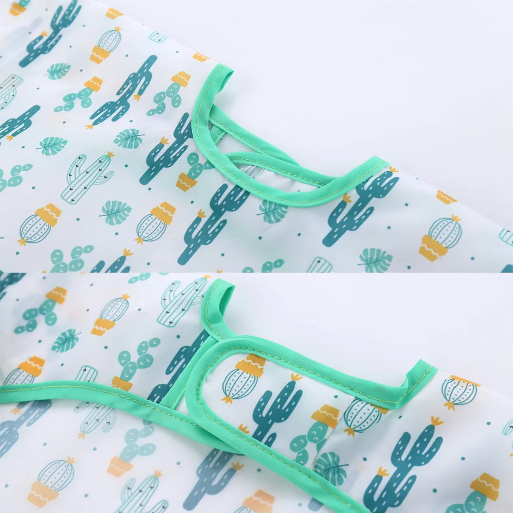 Waterproof Long Sleeve Baby Bib – Cute Toddler Feeding Apron & Art Smock (0–6 Years)