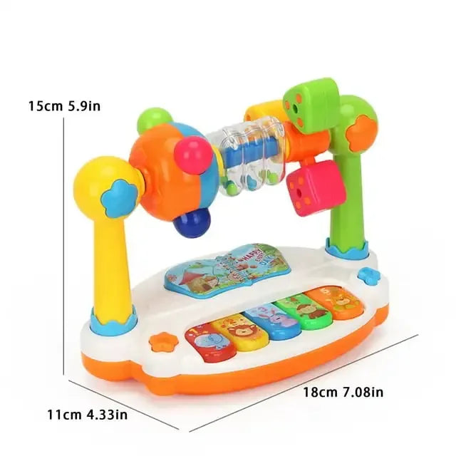 Toddler Musical Piano Toy – Rotating Keyboard with Lights and Sounds for Early Learning