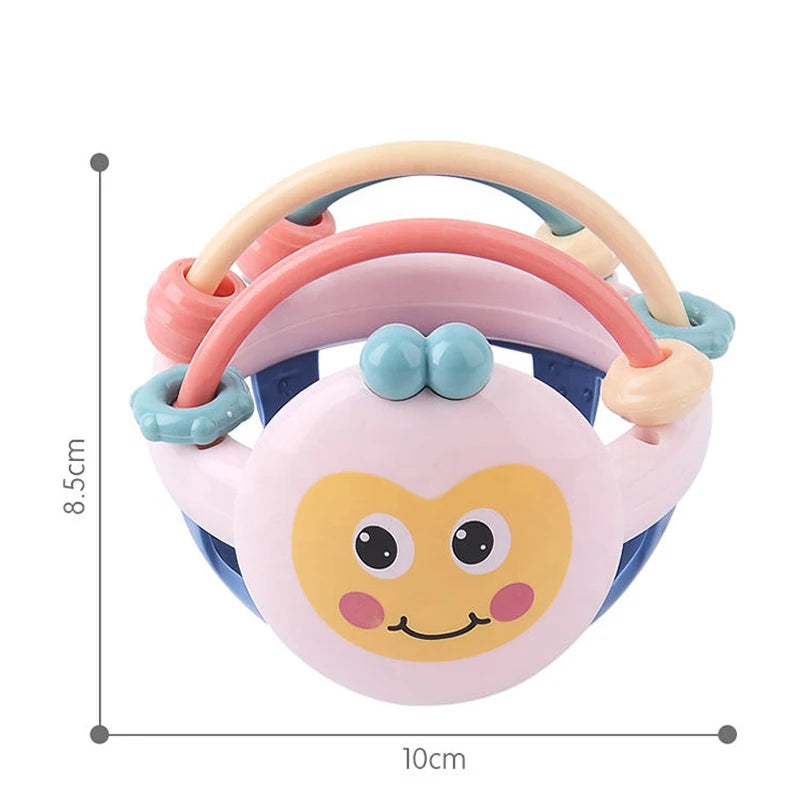 Baby Soft Silicone Teething Rattle Ball – Sensory Grasping Toy for Newborns & Toddlers