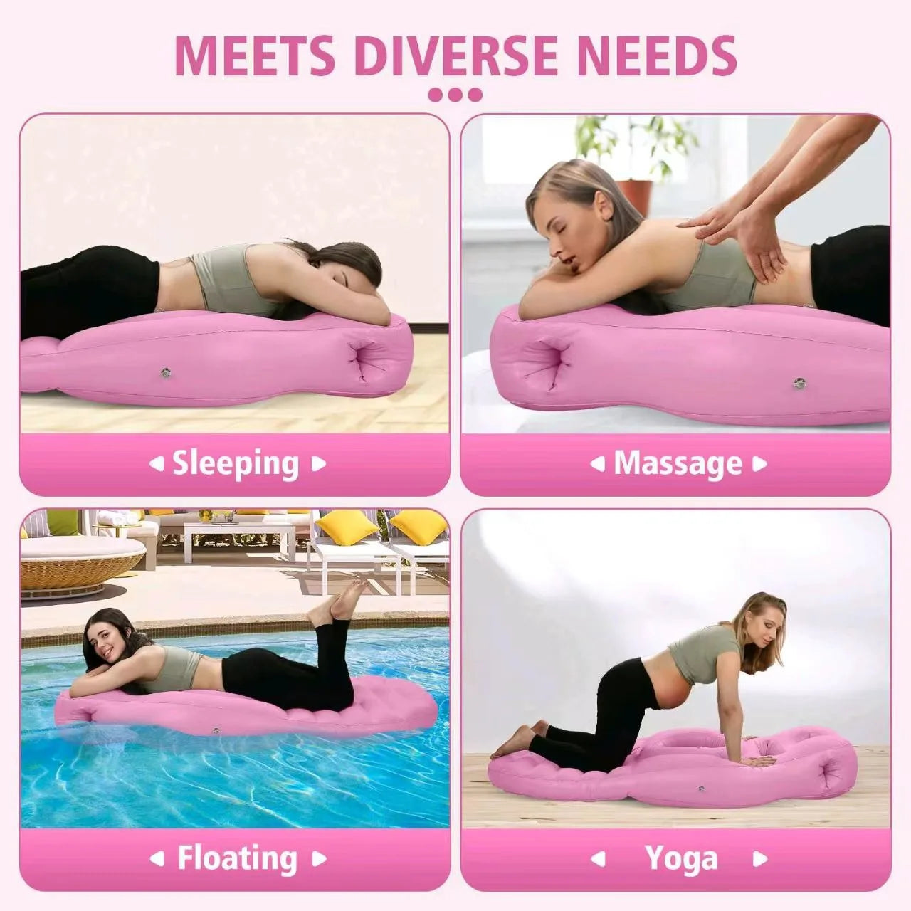Inflatable Pregnancy Body Pillow – Full Body Maternity Sleeping & Support Mattress