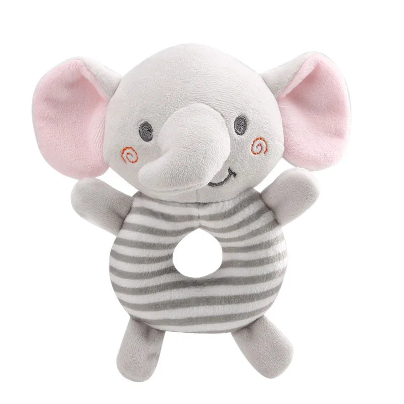 Soft Plush Animal Baby Rattle – Handheld Ring Toy for Newborns & Infants (0-24 Months)