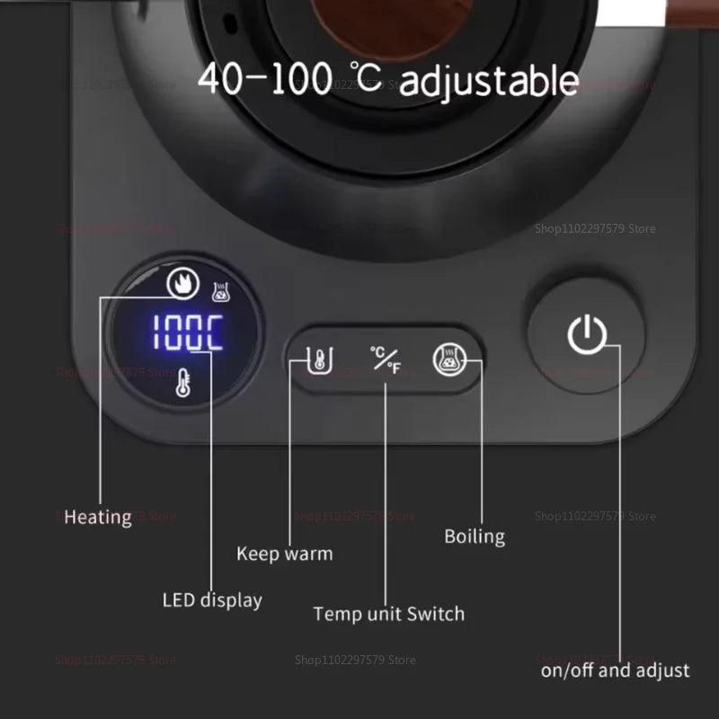 Electric Gooseneck Kettle 900ML – Temperature Control Pour Over Coffee & Tea Kettle