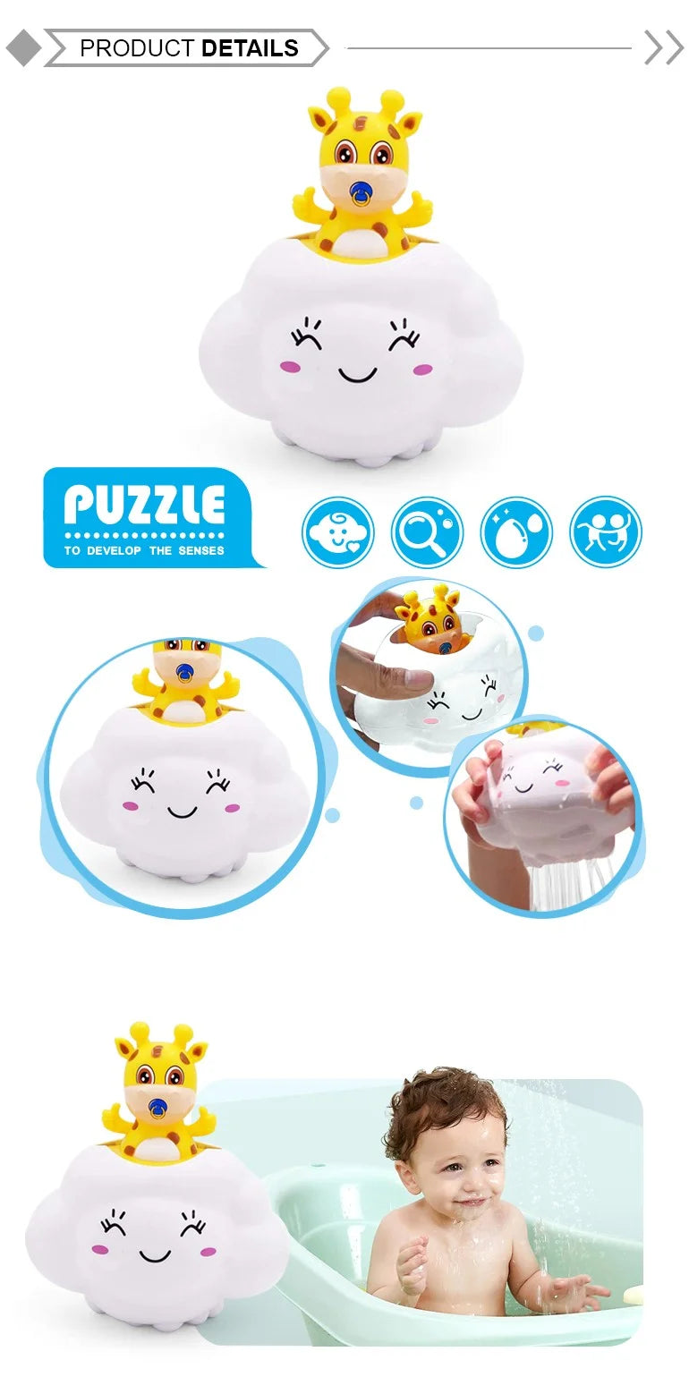 Baby Bath Shower Toy – Cute Cloud Water Sprayer for Kids' Bathtime Fun