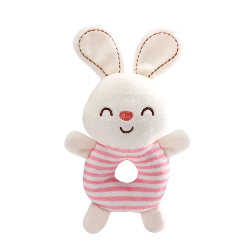 Soft Plush Animal Baby Rattle – Handheld Ring Toy for Newborns & Infants (0-24 Months)