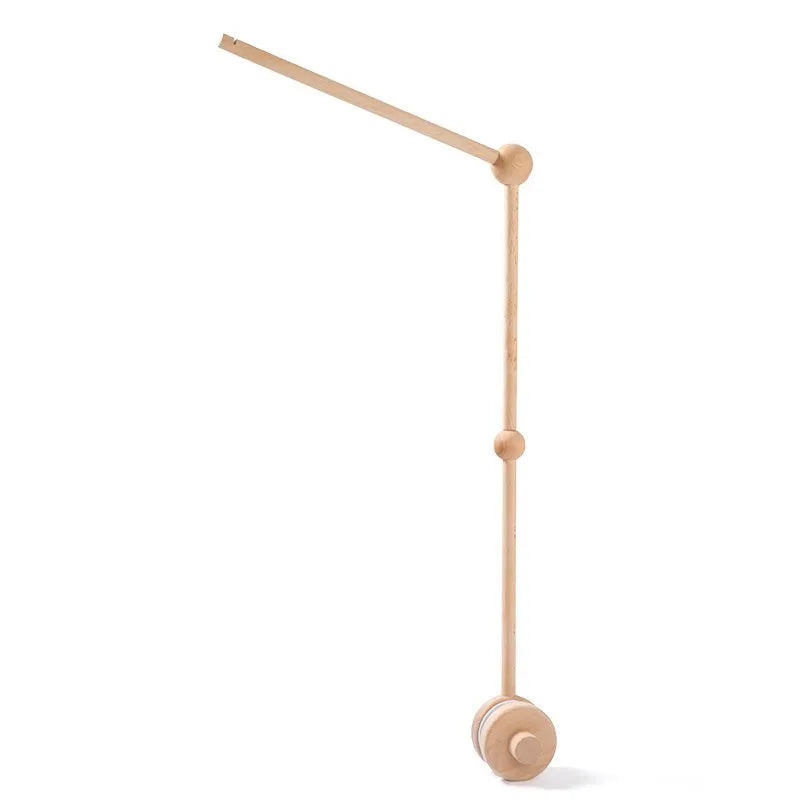 Baby Crib Mobile – Forest Animal Hanging Rattle Toy with Wooden Arm (0–12 Months)