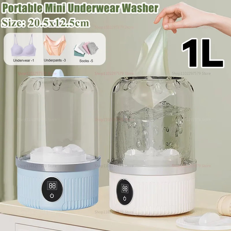 Portable Mini Washing Machine – Compact Laundry Washer for Travel, Dorms & Apartments
