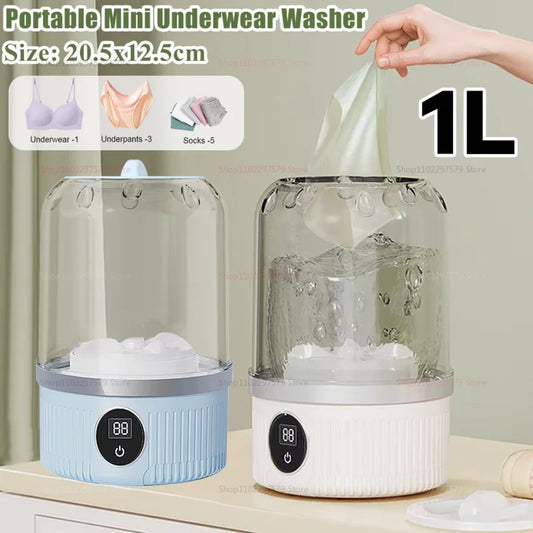 Portable Mini Washing Machine – Compact Laundry Washer for Travel, Dorms & Apartments