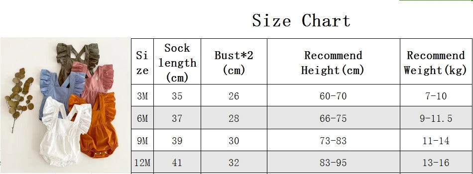 Baby Girl Romper – Solid Cotton Sleeveless Jumpsuit for Summer (0–24 Months)