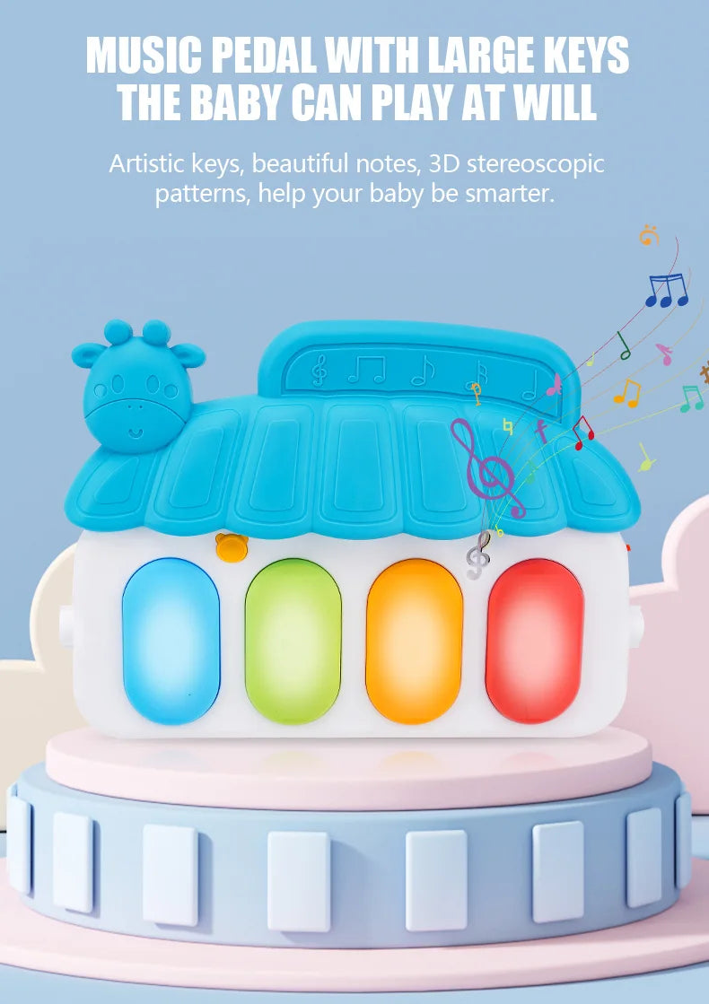 Baby Play Gym with Piano – Musical Activity Mat for Newborns & Toddlers (0–36 Months)