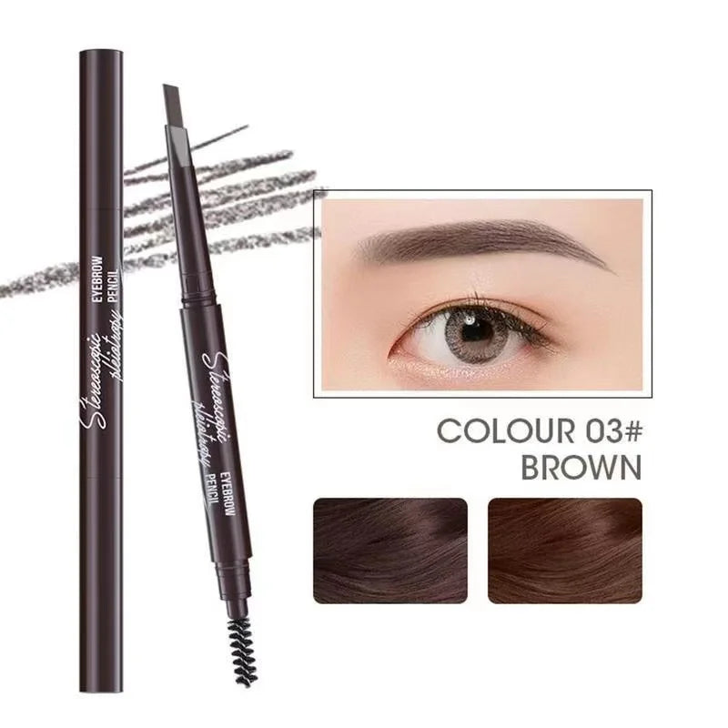 2-in-1 Waterproof Eyebrow Pencil & Brush – Long-Lasting, Smudge-Proof, & Natural Finish