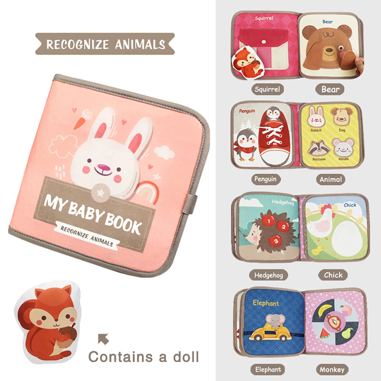 Soft Cloth Baby Books – Early Learning & Sensory Educational Toy Set for Infants & Toddlers | Parent-Child Interactive Books