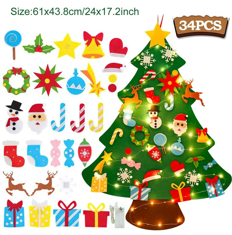 Felt Christmas Tree for Kids – DIY Wall Decoration with Ornaments 2026