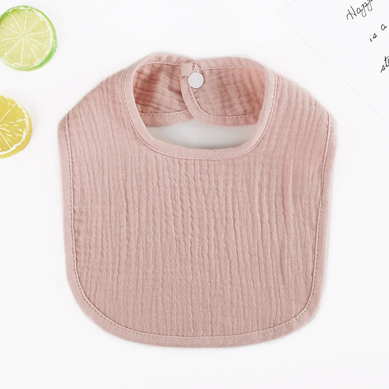 Baby Drool Bib – Soft Cotton Feeding Bib for Newborns & Toddlers (Unisex, Solid Color)