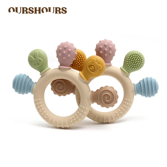 BPA-Free Baby Teething Toy – Food Grade Silicone Sensory Chew Toy for Infants