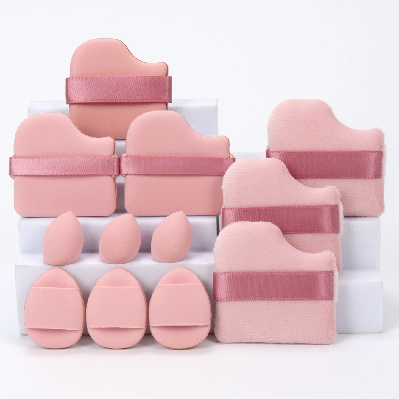 Velvé Beauty 12-Piece Makeup Sponge Set – Ultra-Soft Blenders, Powder Puffs & Cushion Applicators